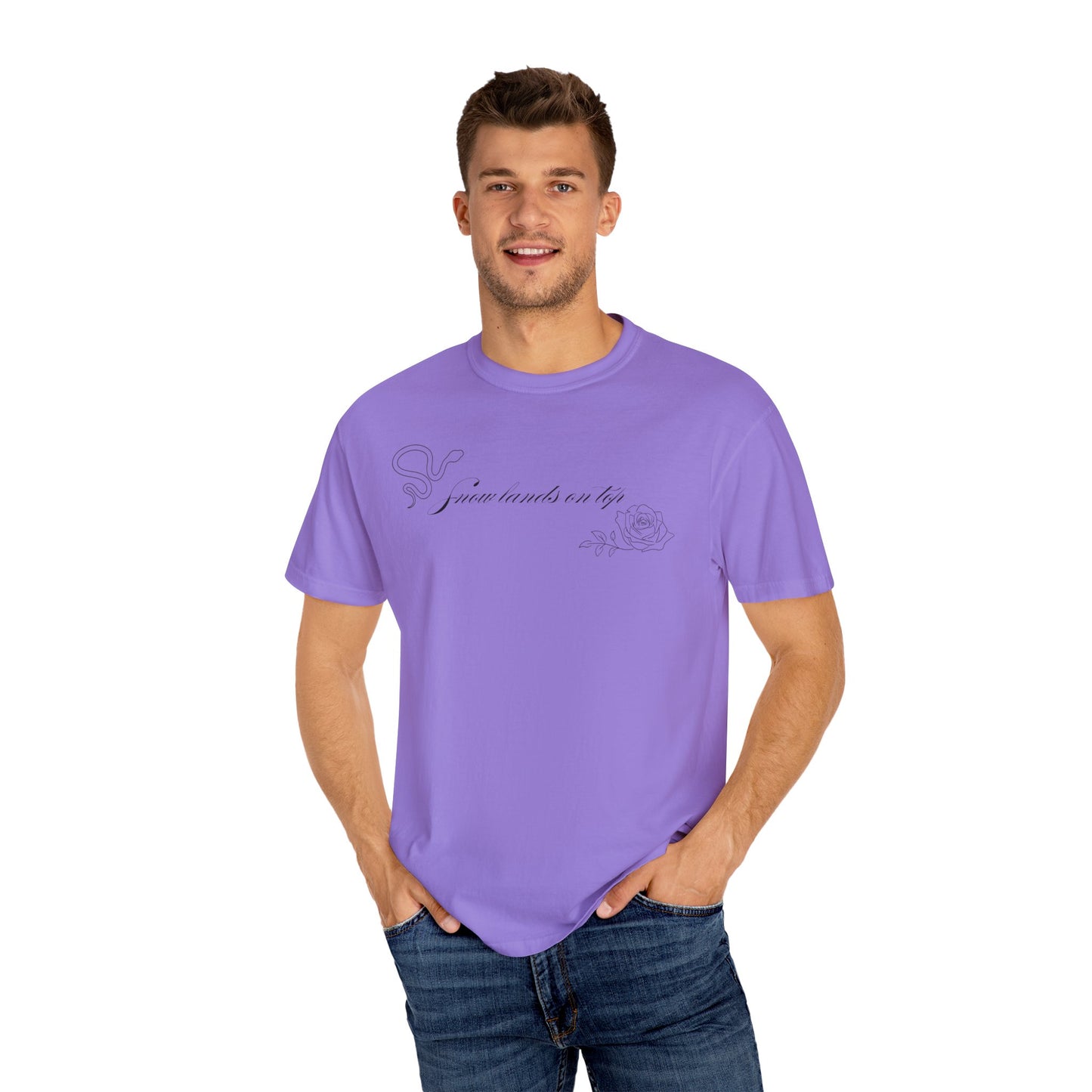 Snow Lands On Top Comfort Colors Tee