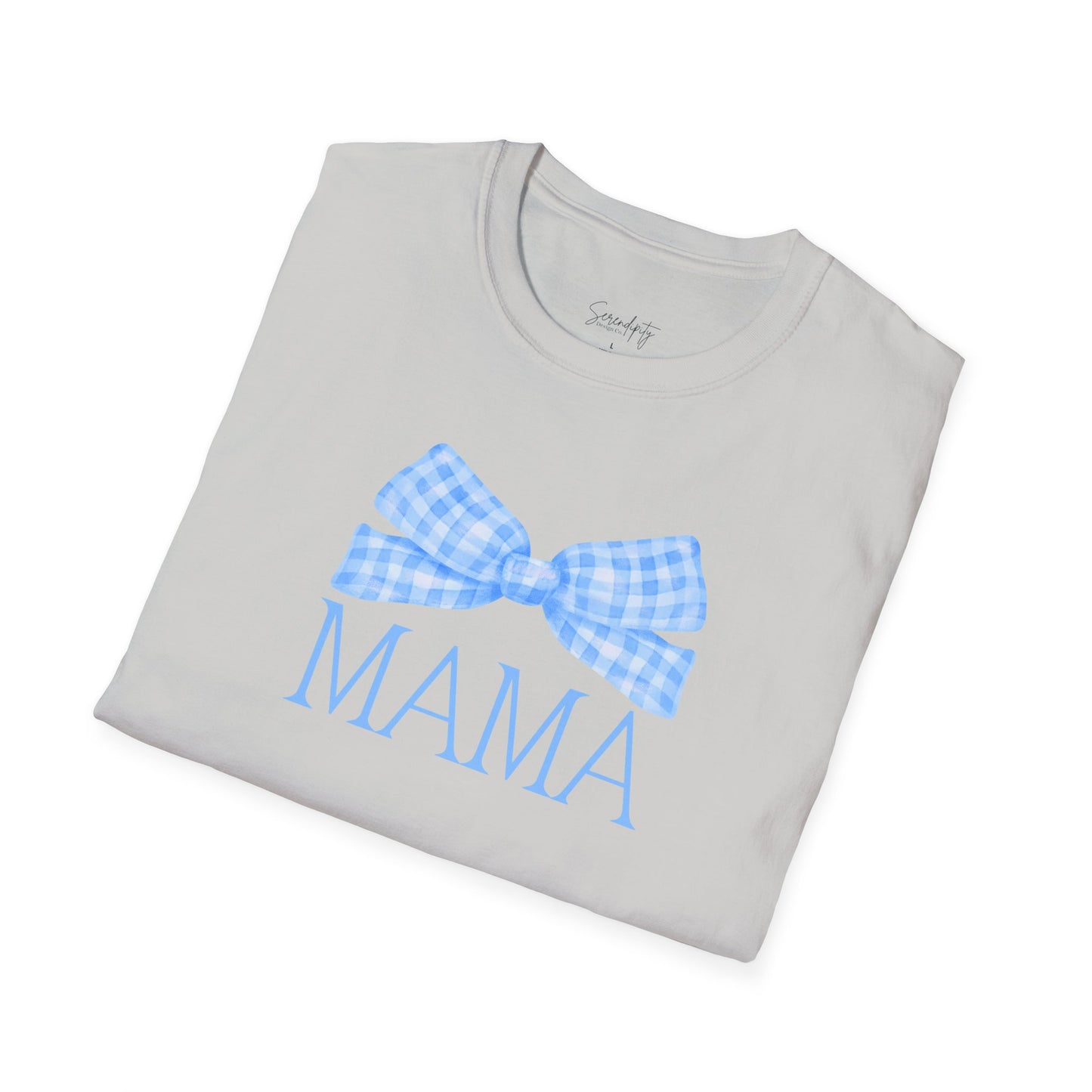 Blue Bow Mama Soft Style Tee