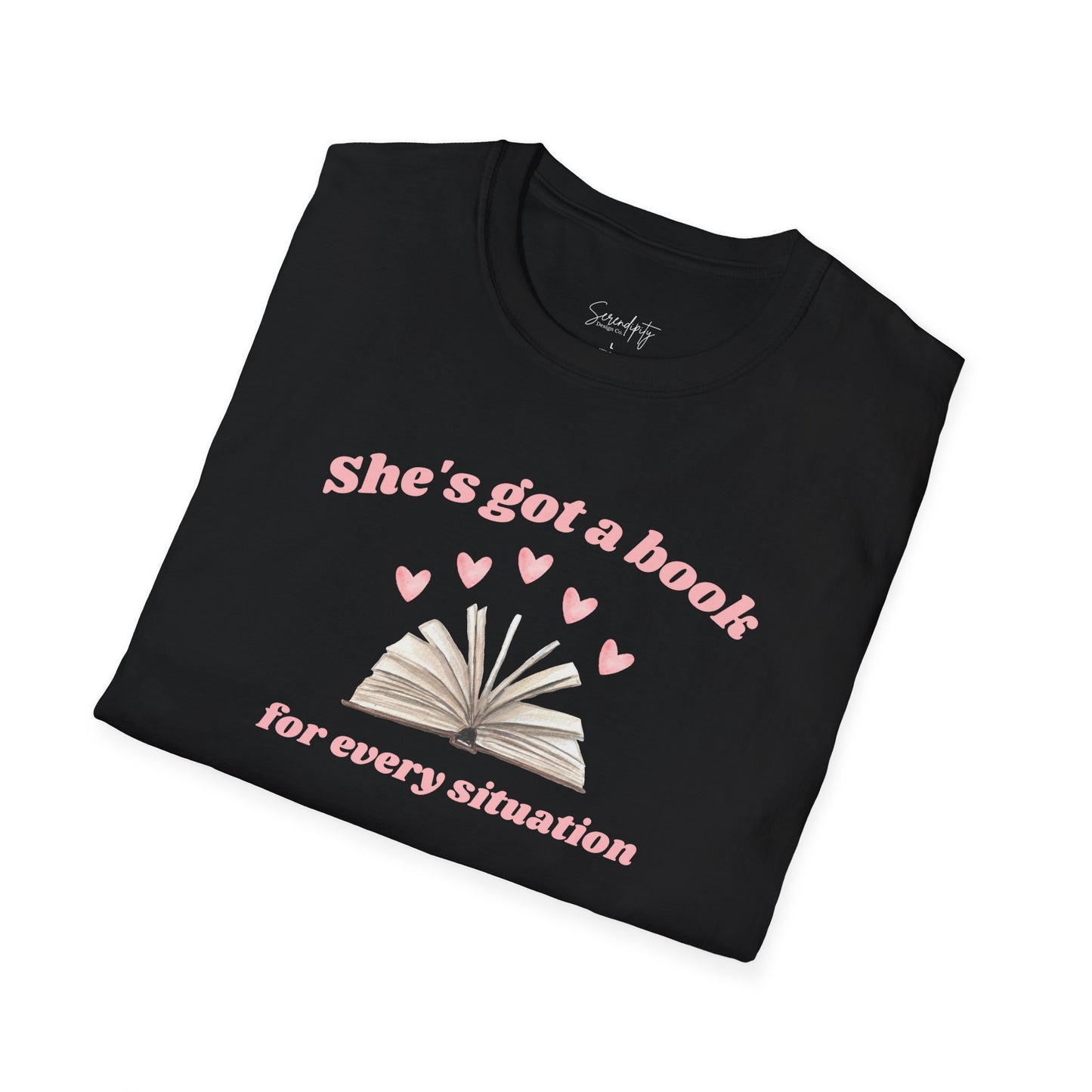 She's Got a Book For Every Situation Soft Style Tee
