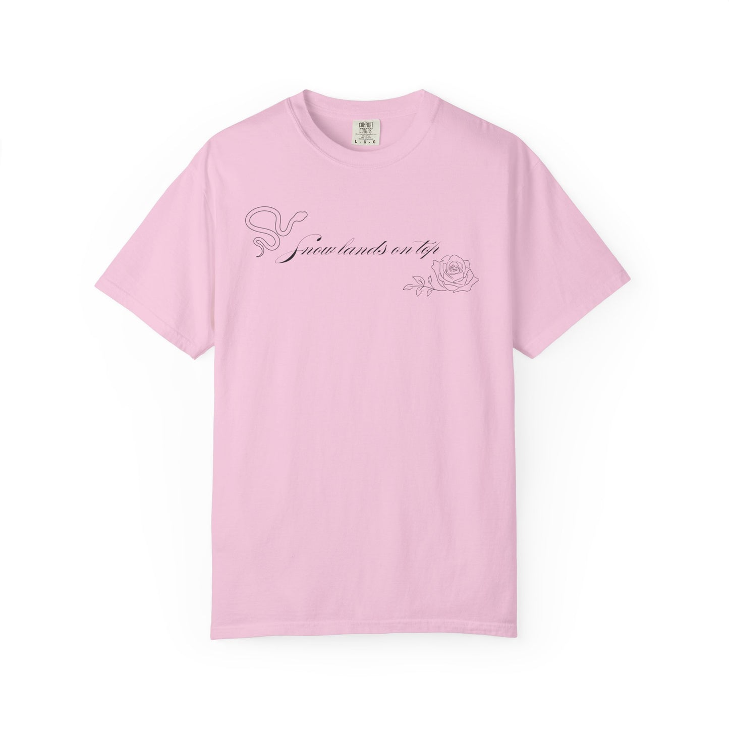 Snow Lands On Top Comfort Colors Tee