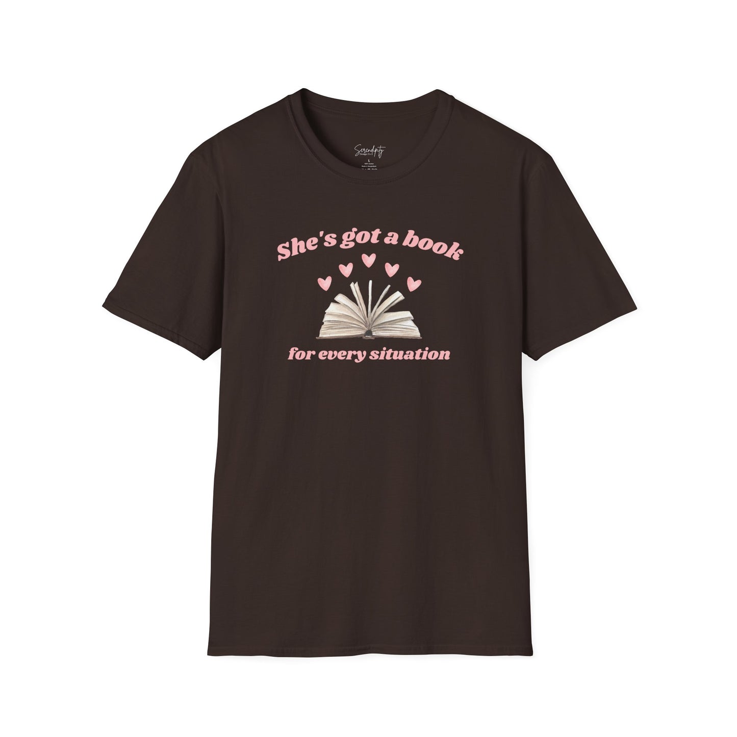 She's Got a Book For Every Situation Soft Style Tee