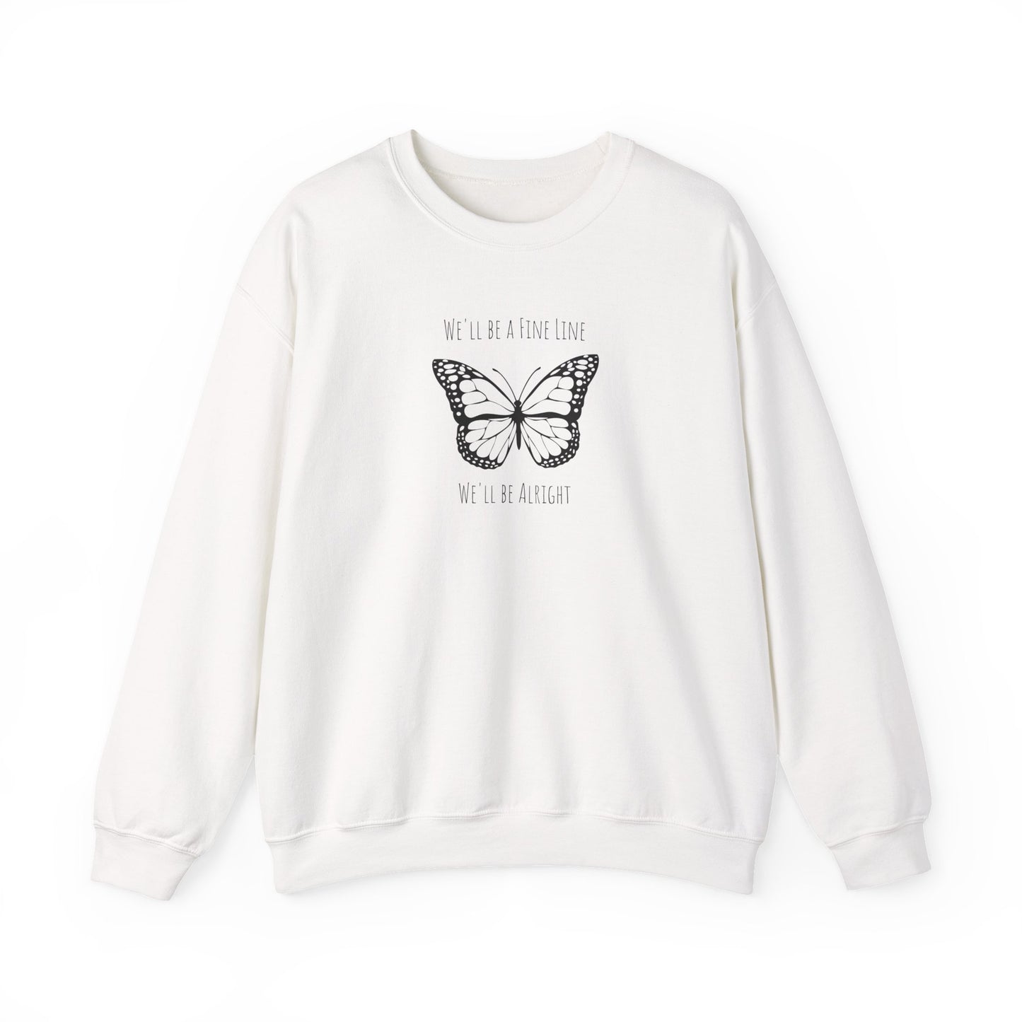Fine Line Butterfly Crewneck Sweatshirt