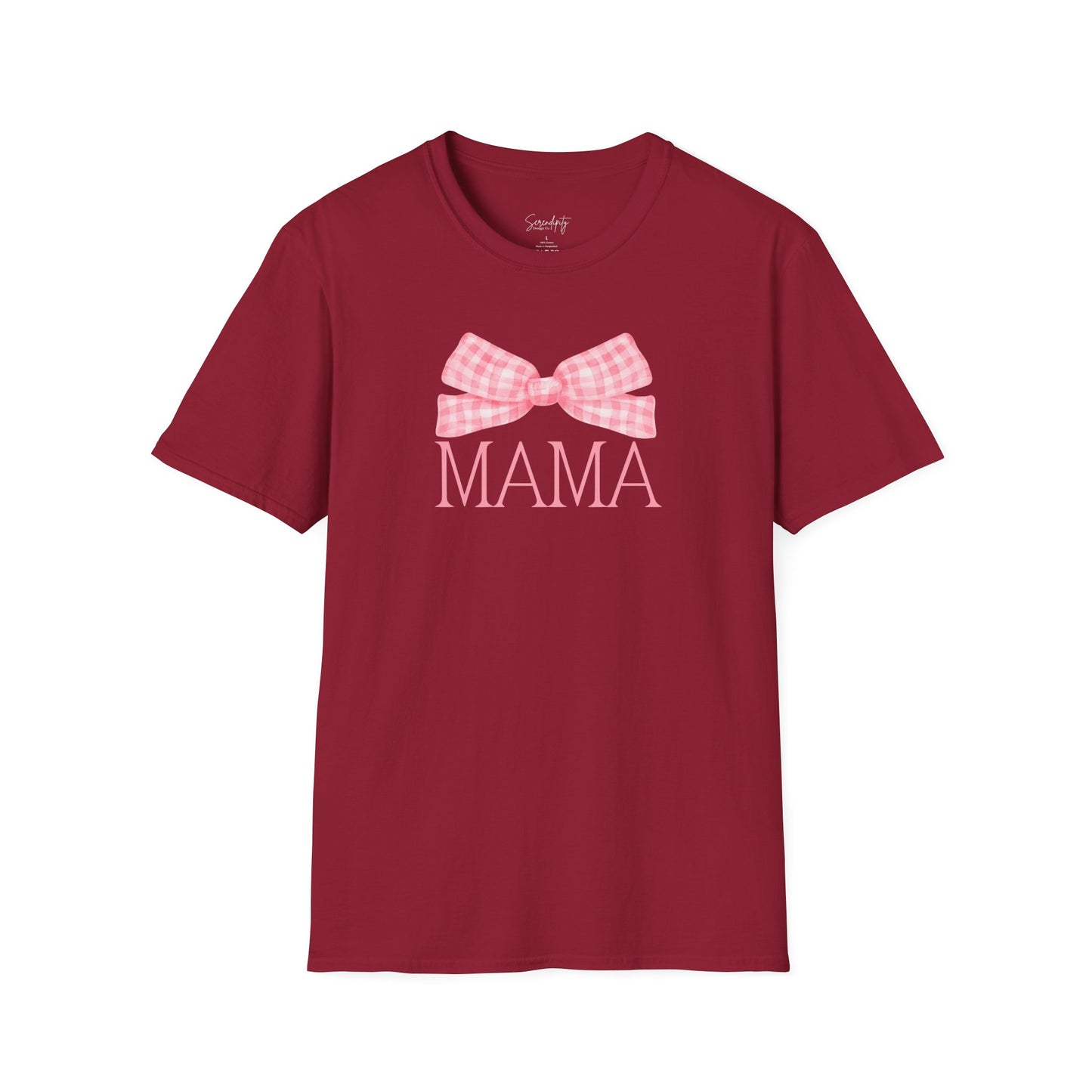 Mama Pink Bow Soft Style Tee