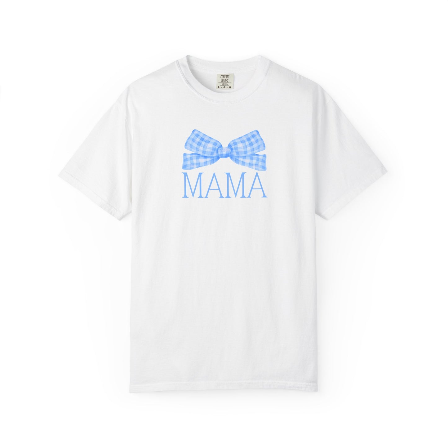 Mama Blue Bow Comfort Colors Tee