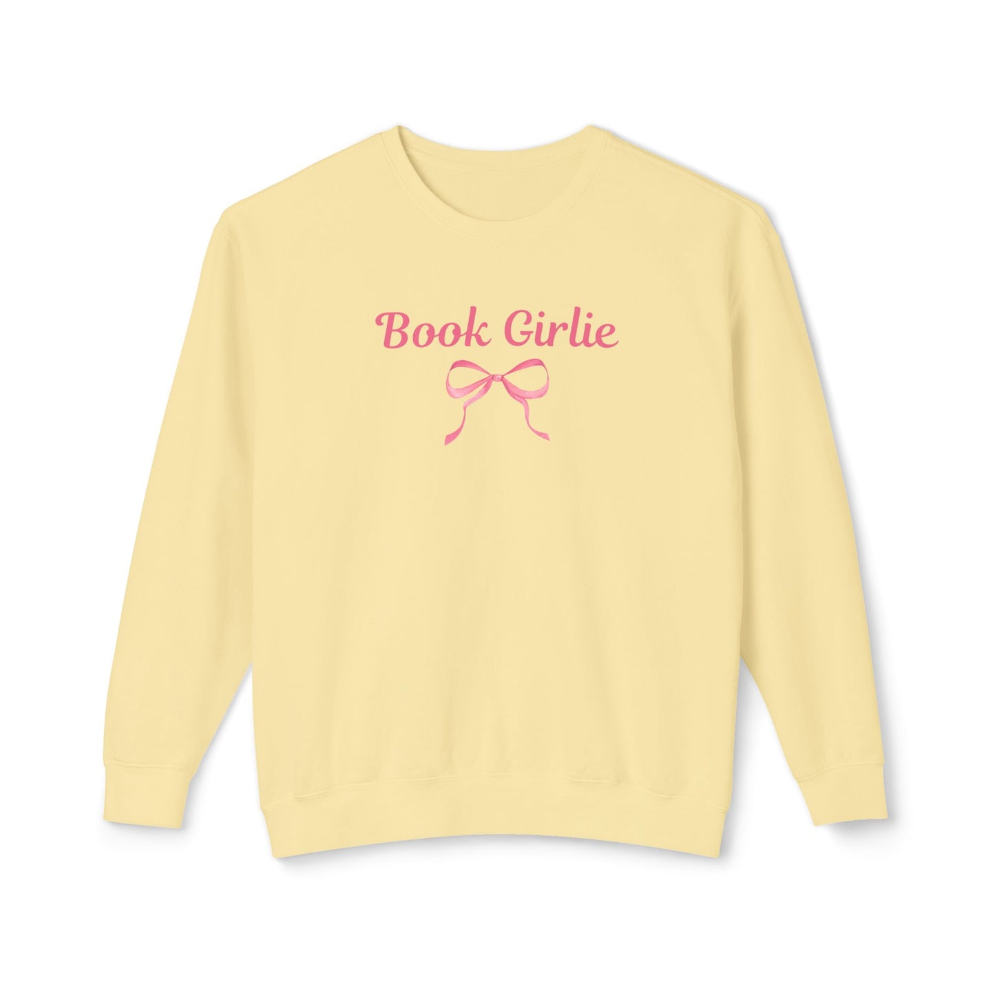 Book Girlie Bow Comfort Colors Crewneck