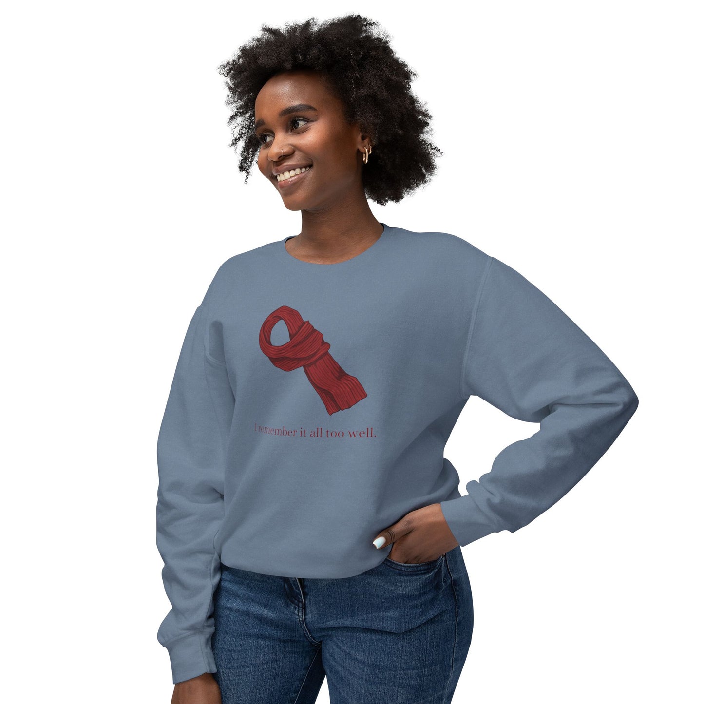 Red Scarf Comfort Colors Sweatshirt