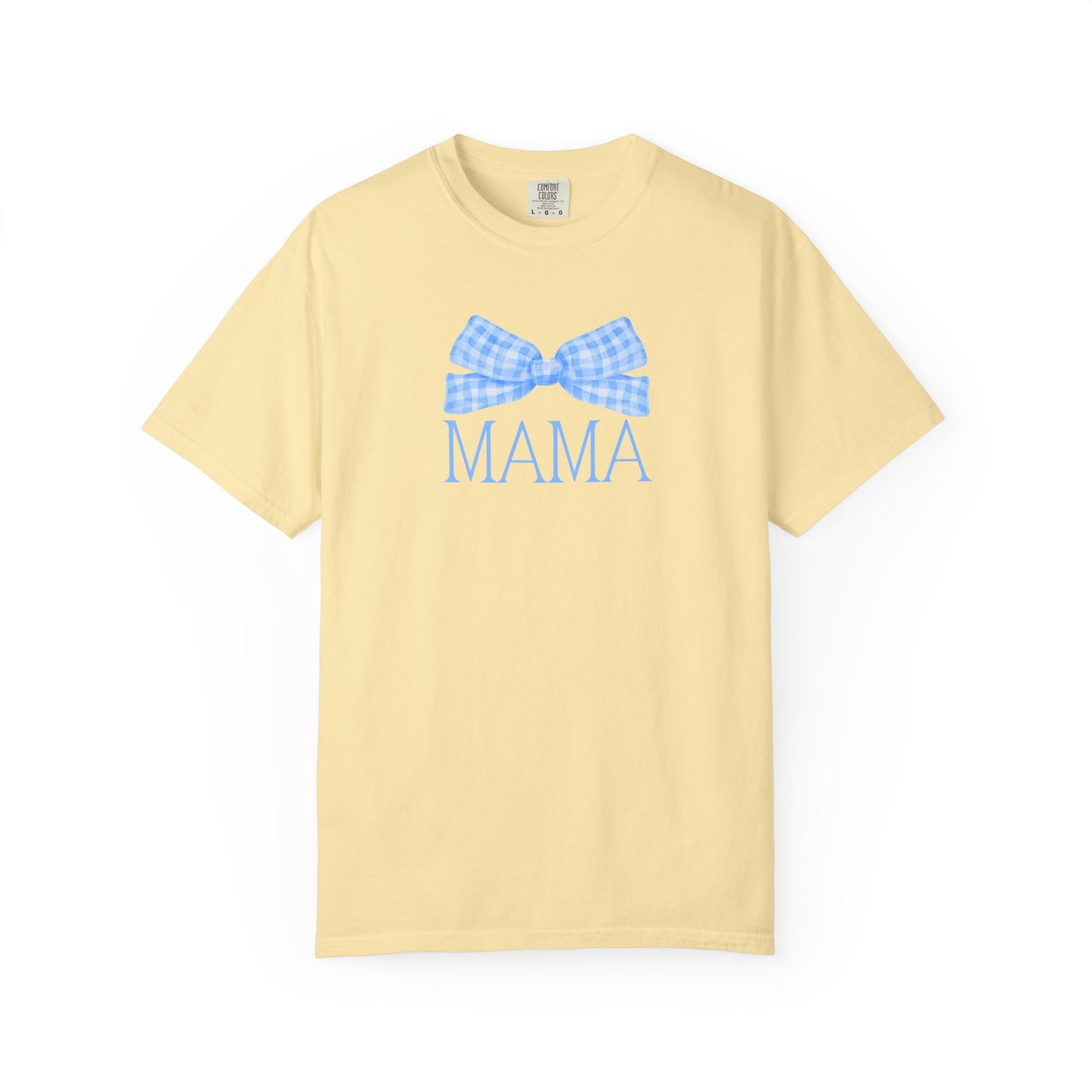 Mama Blue Bow Comfort Colors Tee