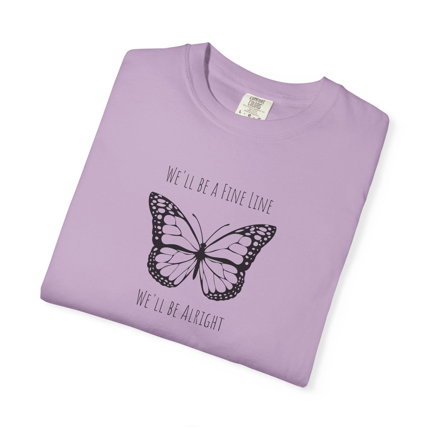Fine Line Butterfly Comfort Colors Tee