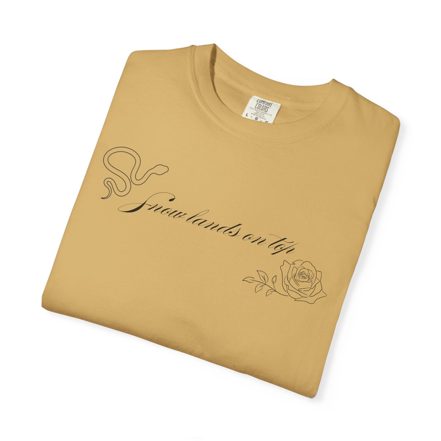 Snow Lands On Top Comfort Colors Tee