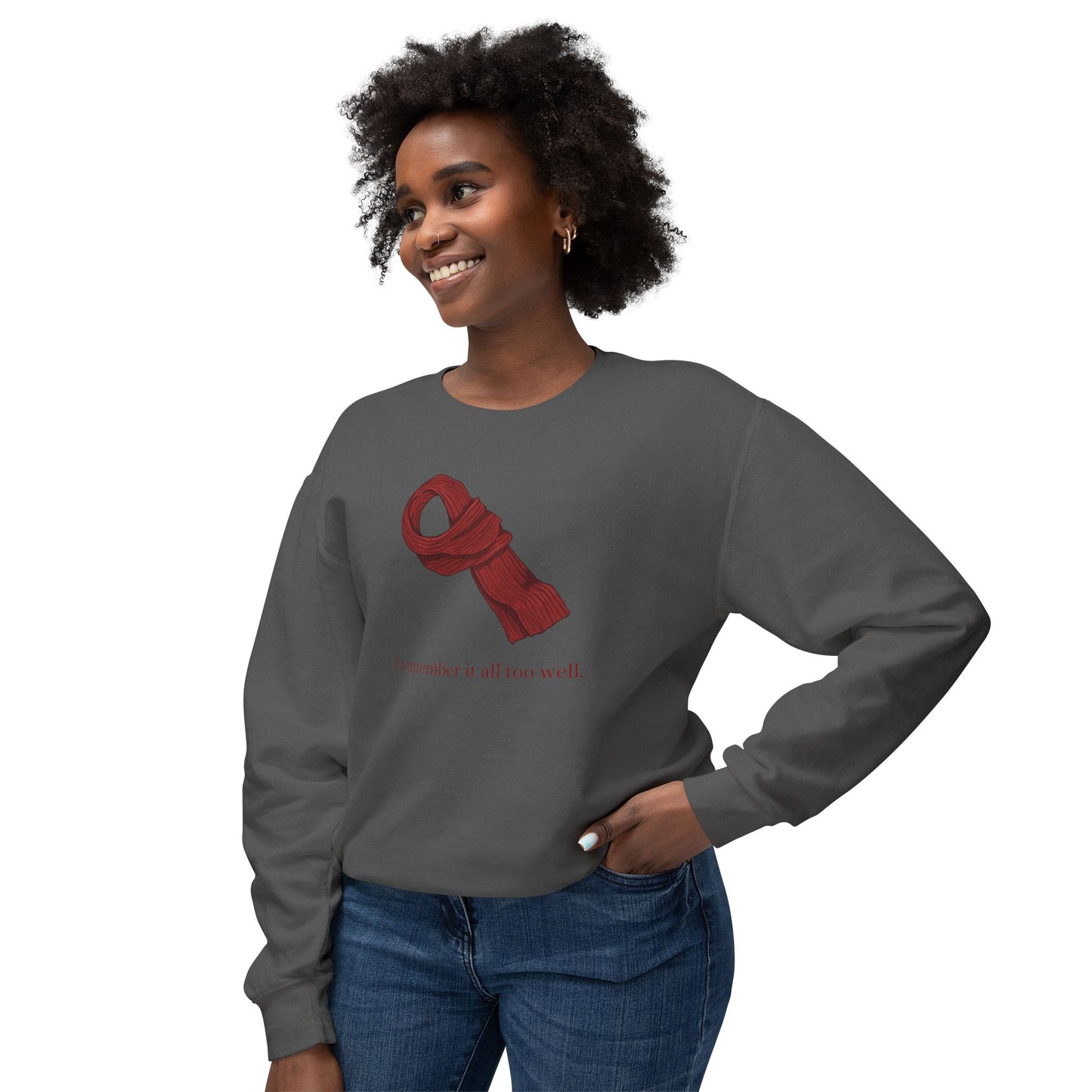 Red Scarf Comfort Colors Sweatshirt