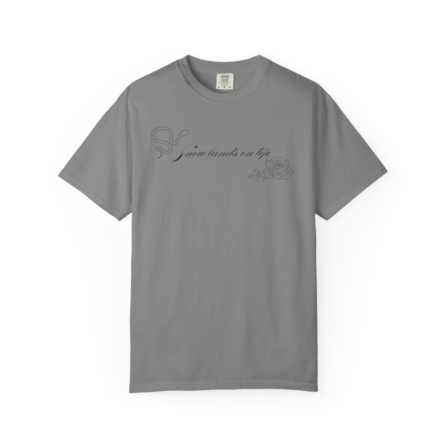 Snow Lands On Top Comfort Colors Tee
