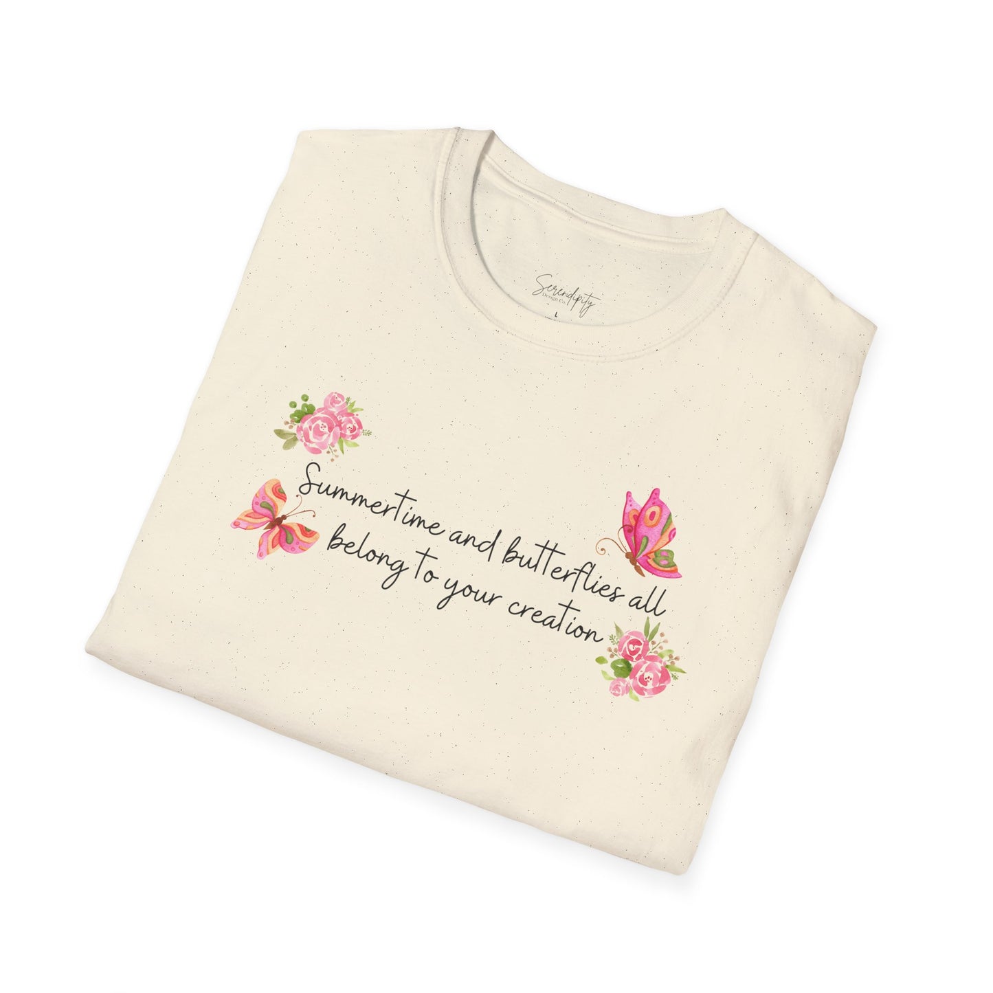 Summertime & Butterflies Soft Style Tee