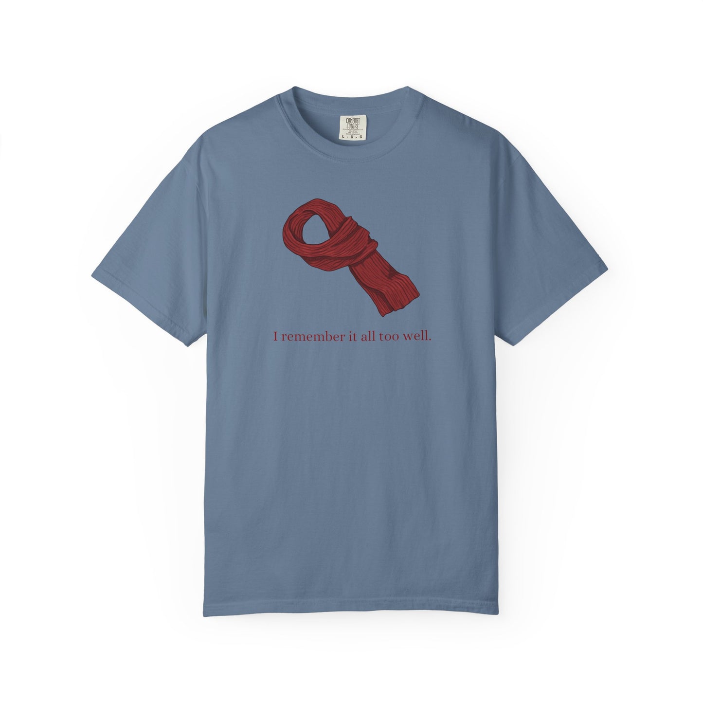 Red Scarf Comfort Colors Tee