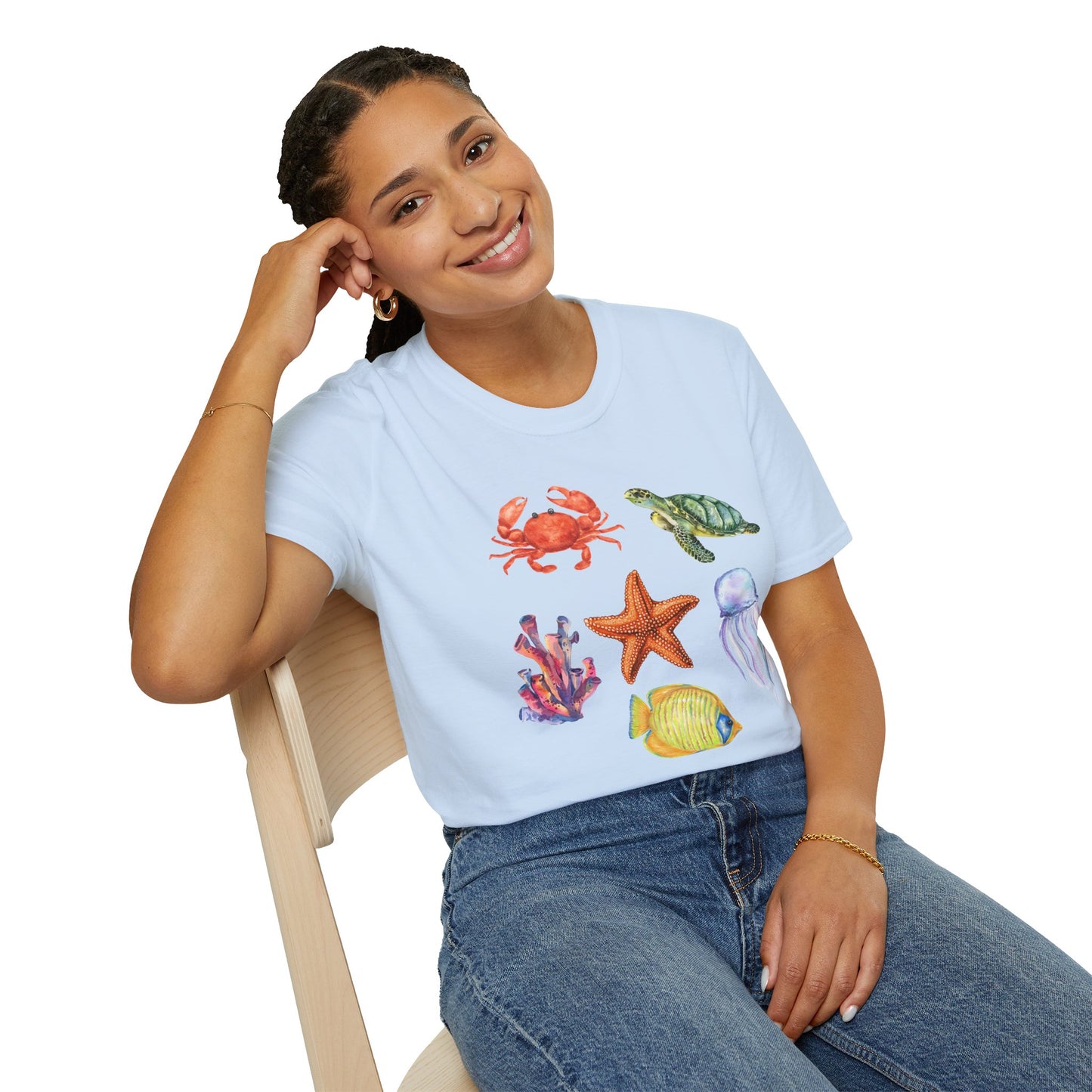 Ocean Creatures Soft Style Tee