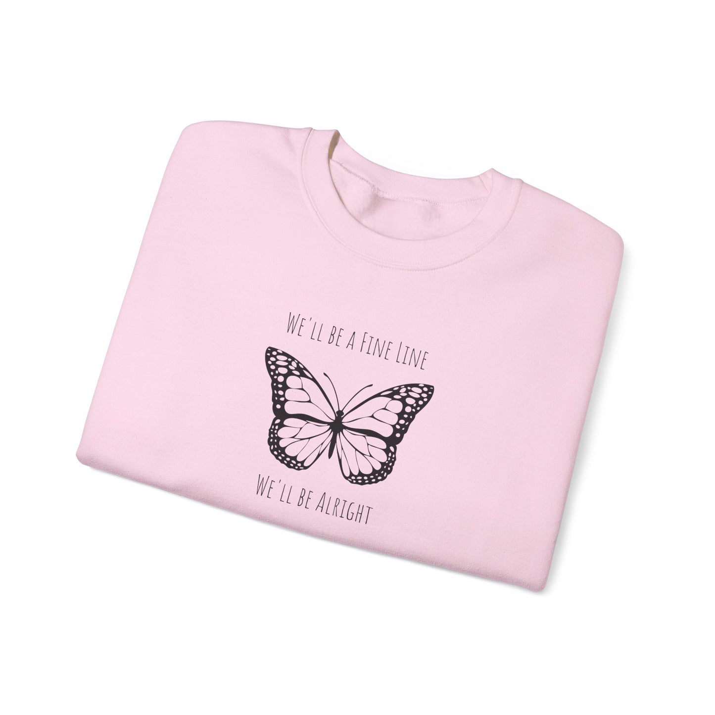 Fine Line Butterfly Crewneck Sweatshirt