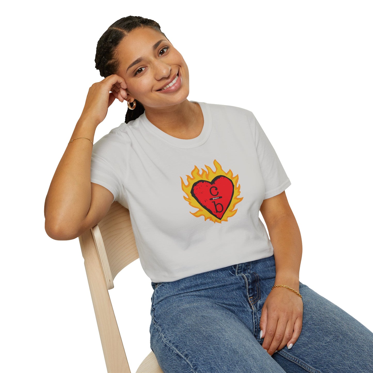 Clothes Over Bros Flaming Heart Soft Style Tee