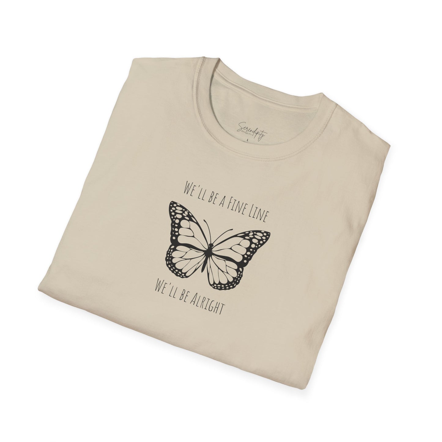 Fine Line Butterfly Soft Style Tee