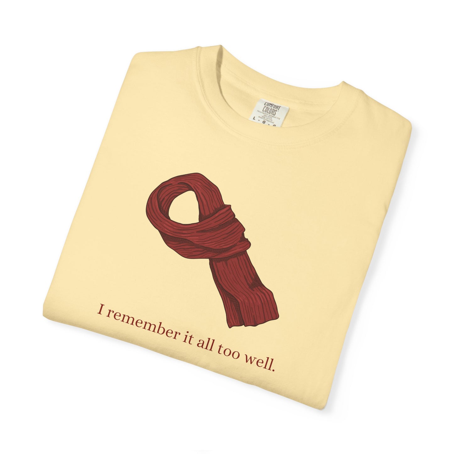 Red Scarf Comfort Colors Tee