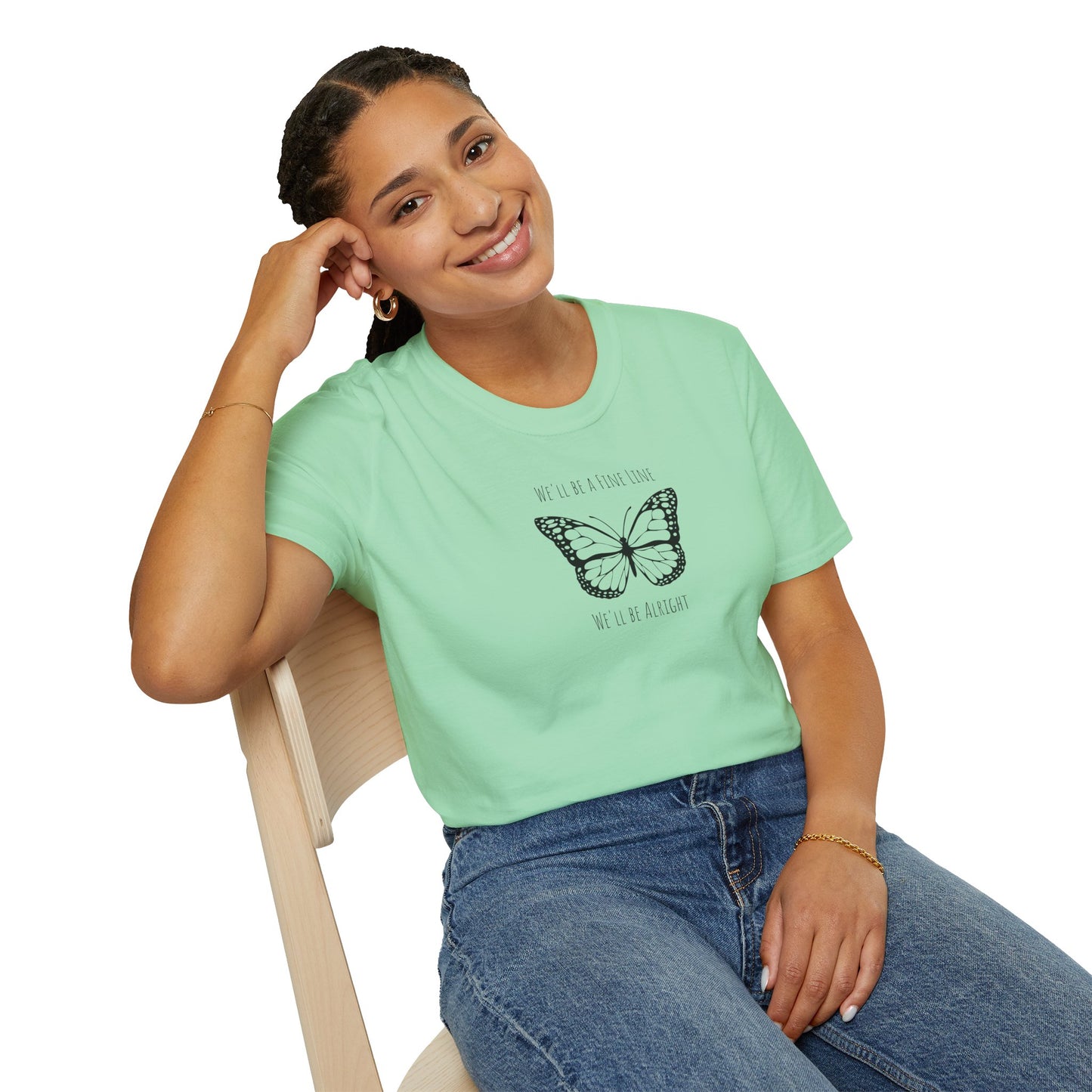 Fine Line Butterfly Soft Style Tee