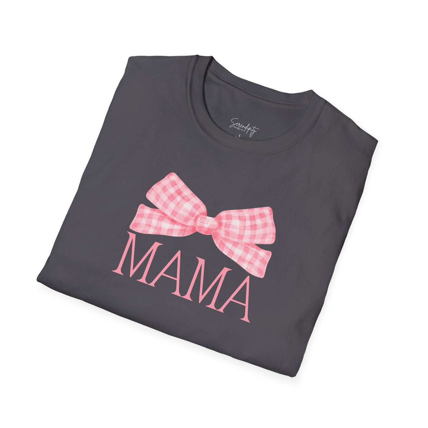 Mama Pink Bow Soft Style Tee