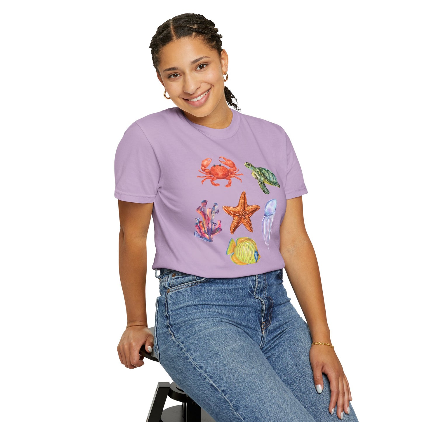 Ocean Creatures Comfort Colors Tee