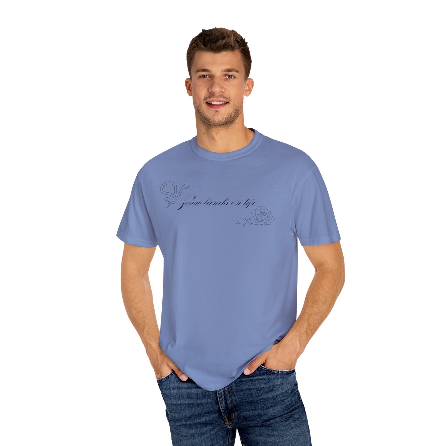 Snow Lands On Top Comfort Colors Tee