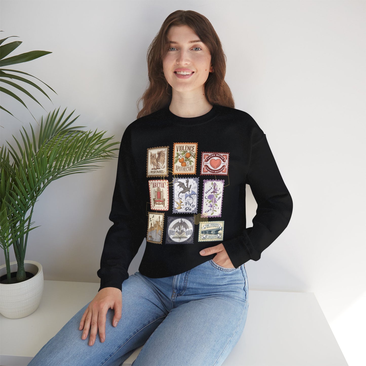Fourth Wing Stamps Crewneck Sweatshirt