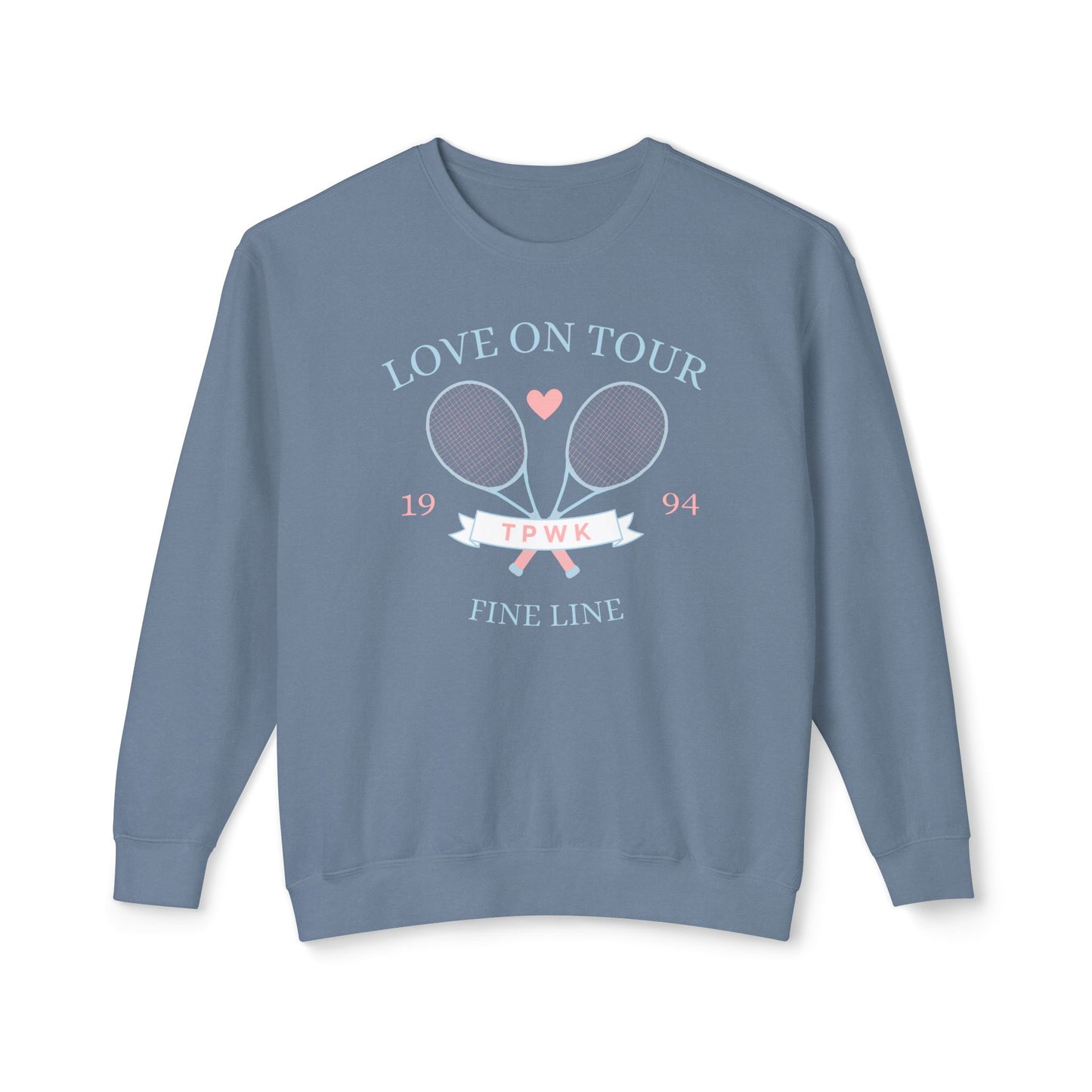 Love On Tour Tennis Club Comfort Colors Sweatshirt