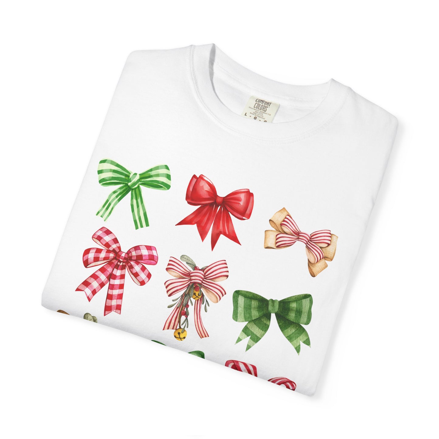 Christmas Bows Comfort Colors Tee