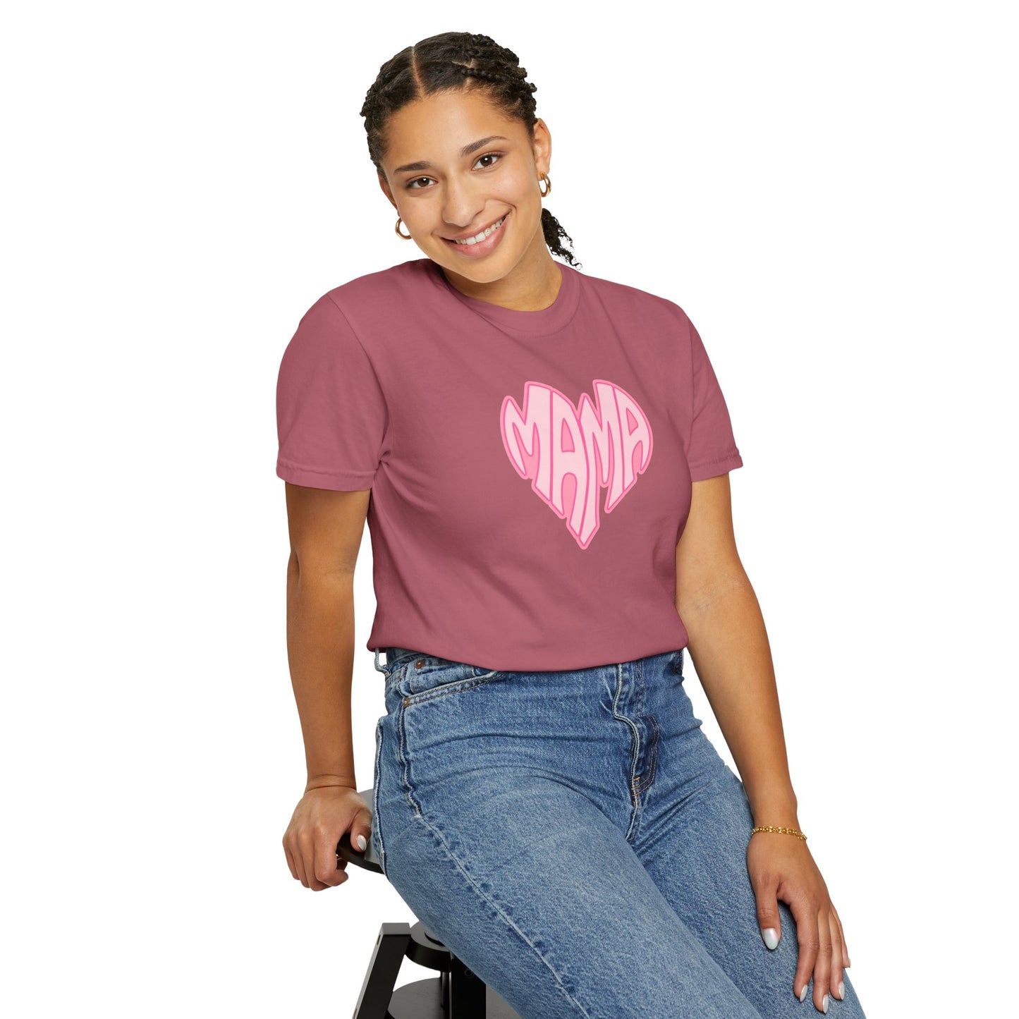 Mama Heart Comfort Colors Tee