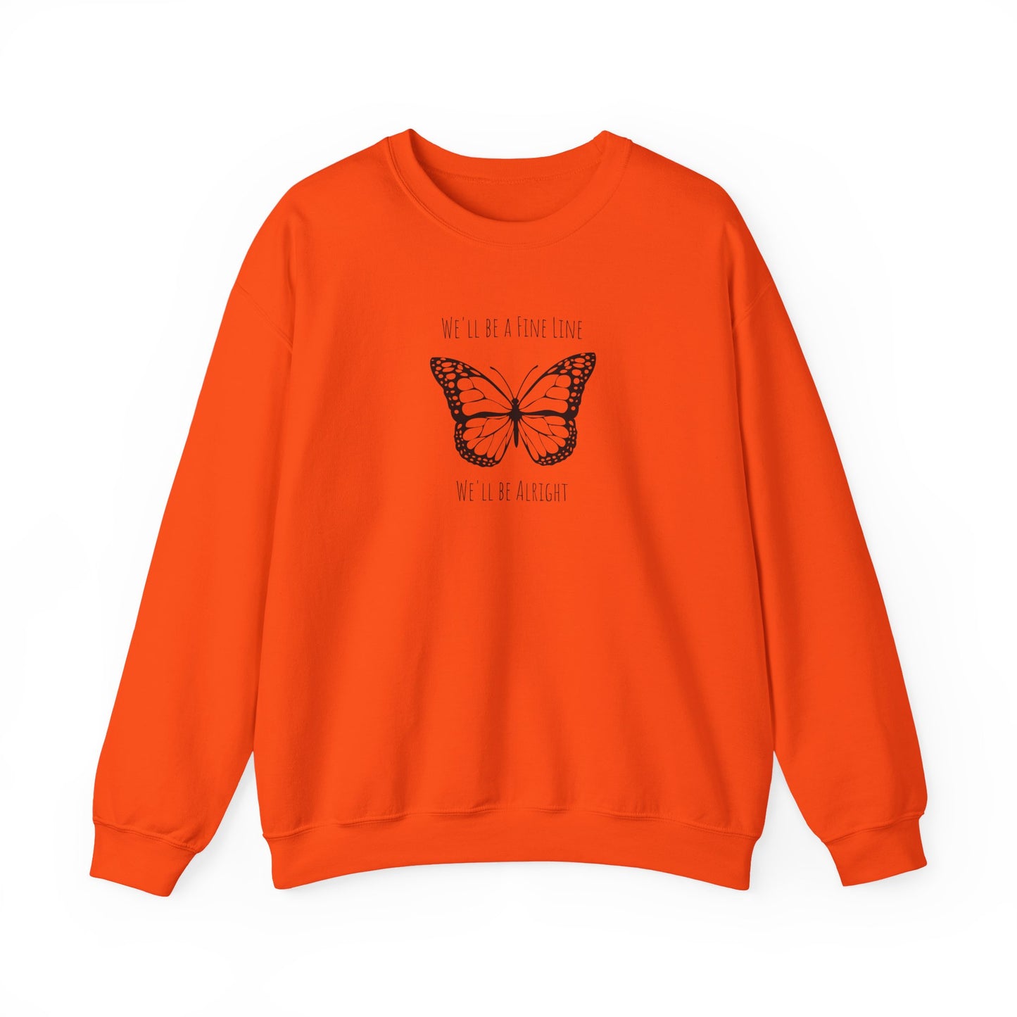 Fine Line Butterfly Crewneck Sweatshirt