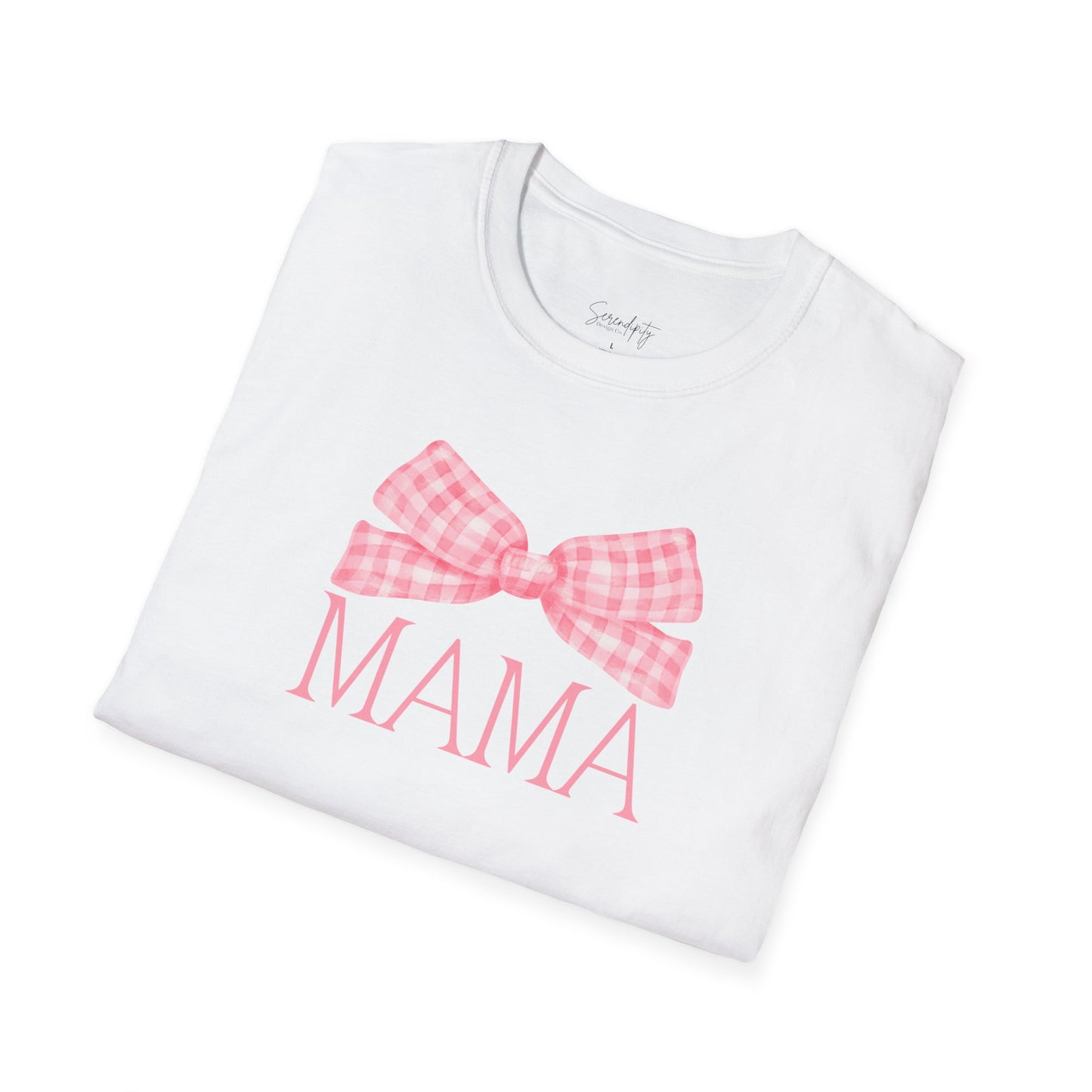 Mama Pink Bow Soft Style Tee