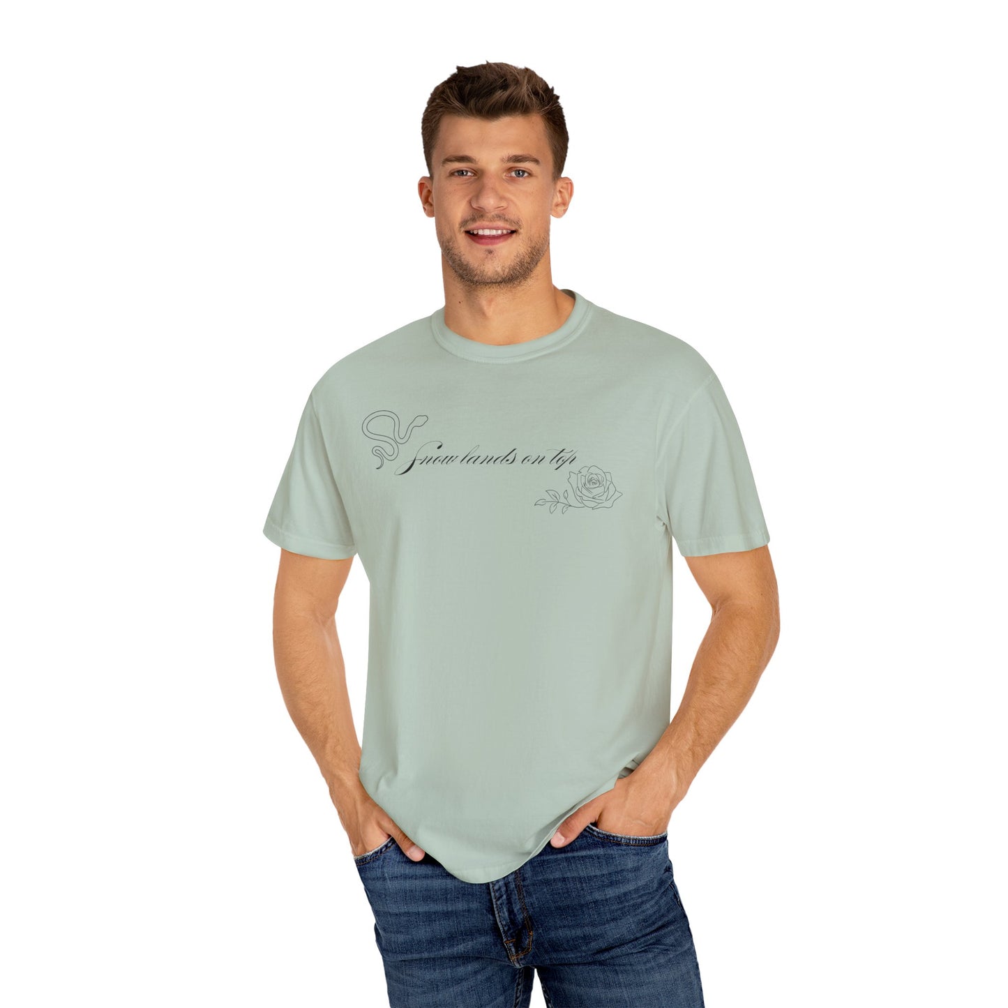 Snow Lands On Top Comfort Colors Tee