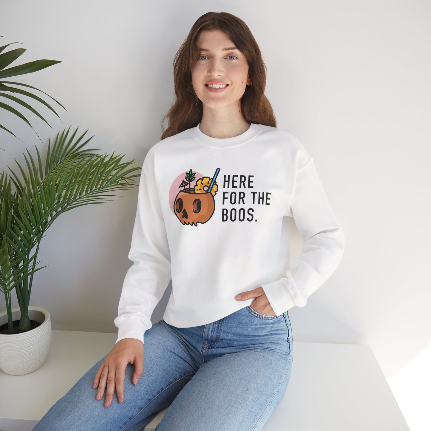 Here For The Boos Crewneck Sweatshirt