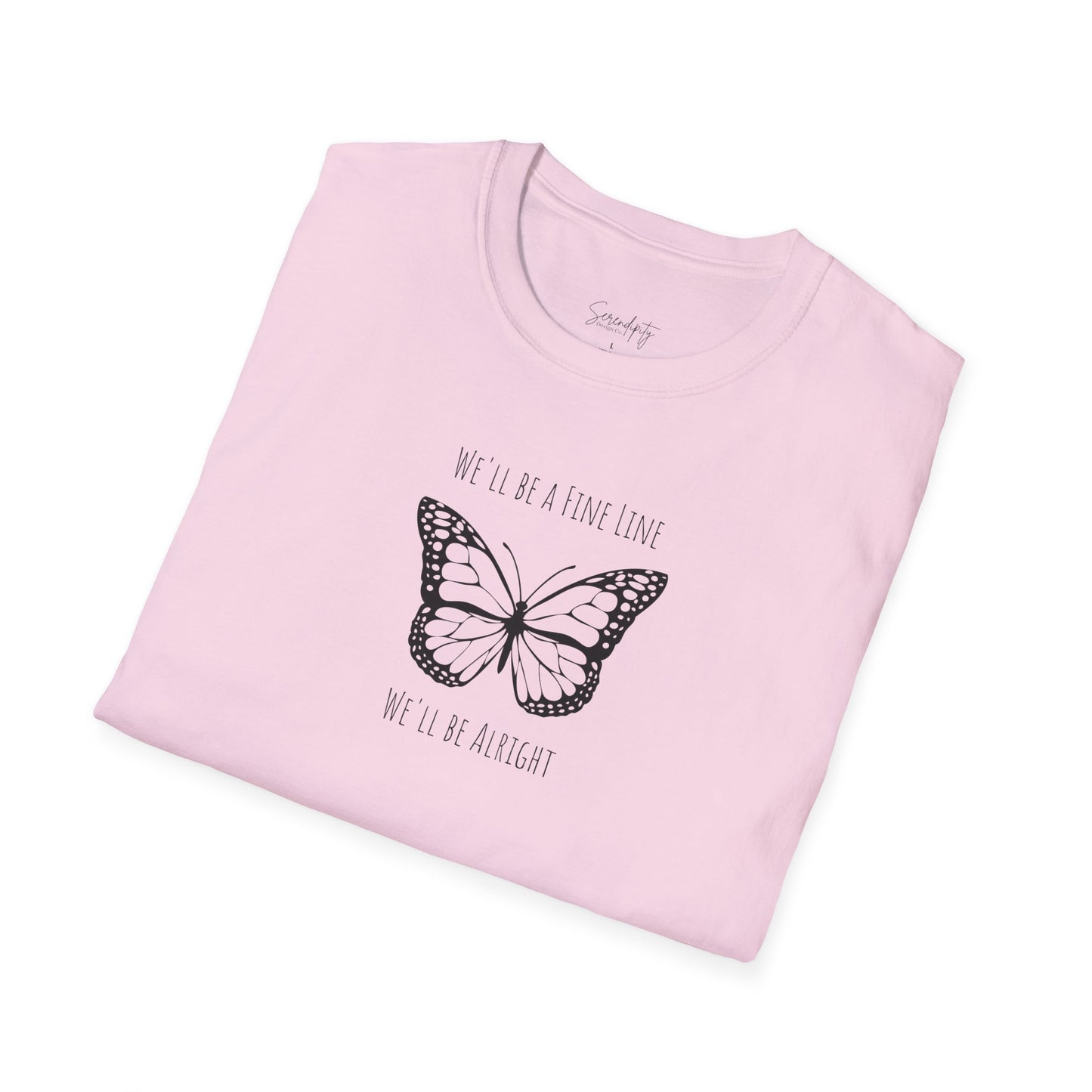 Fine Line Butterfly Soft Style Tee