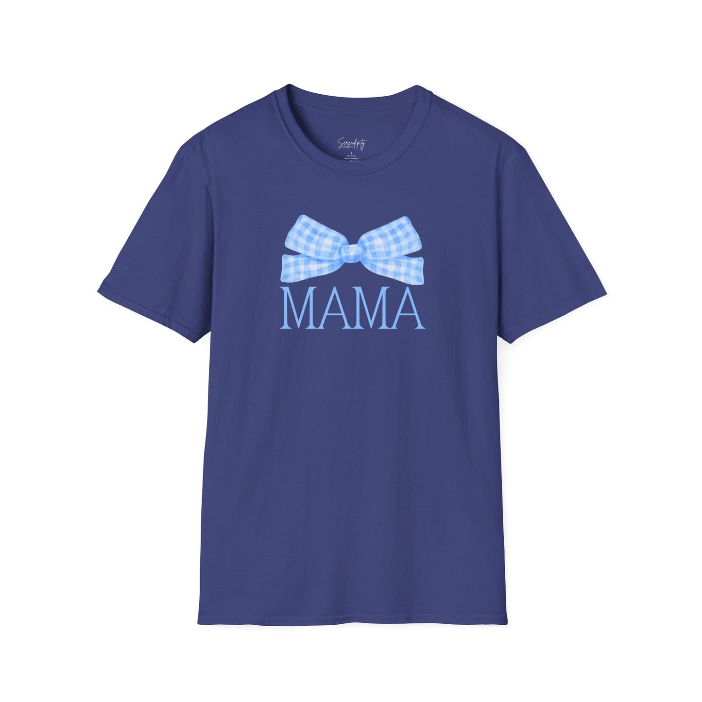 Blue Bow Mama Soft Style Tee