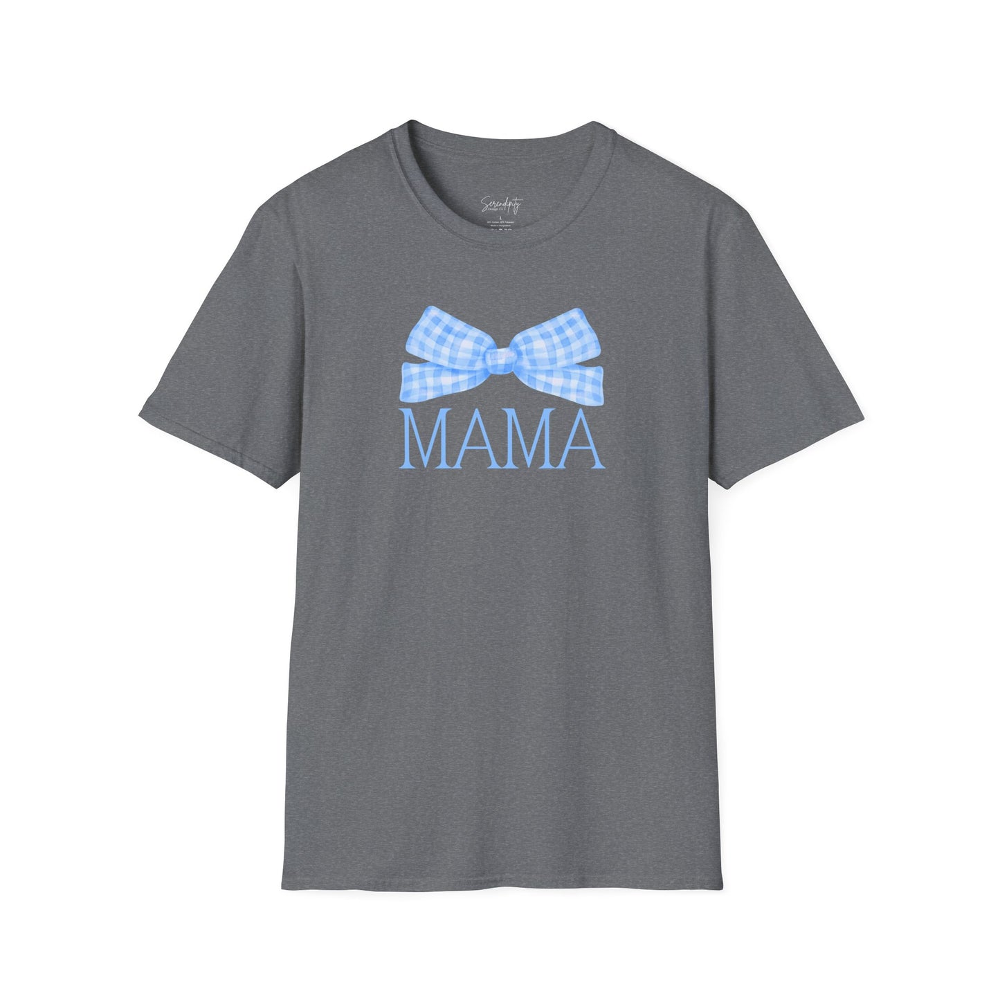 Blue Bow Mama Soft Style Tee