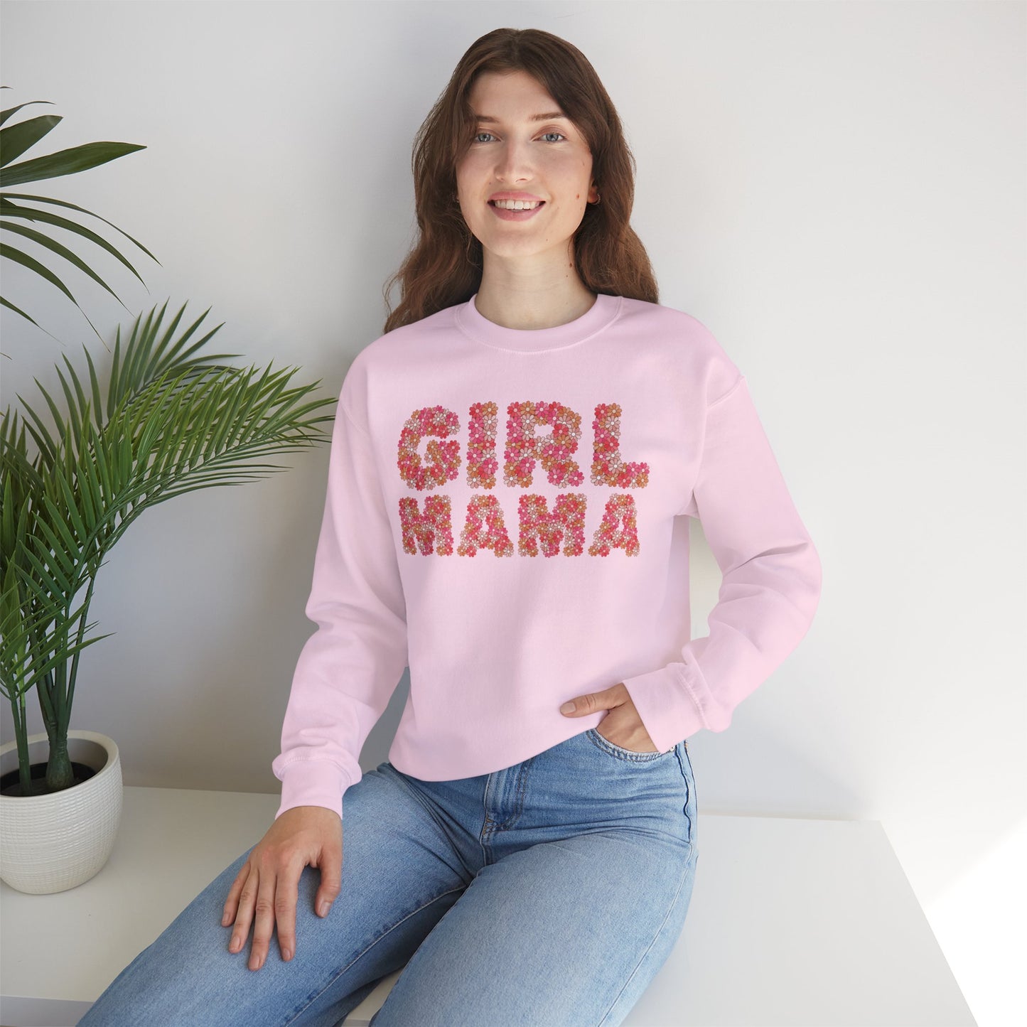Girl Mama Floral Crewneck Sweatshirt