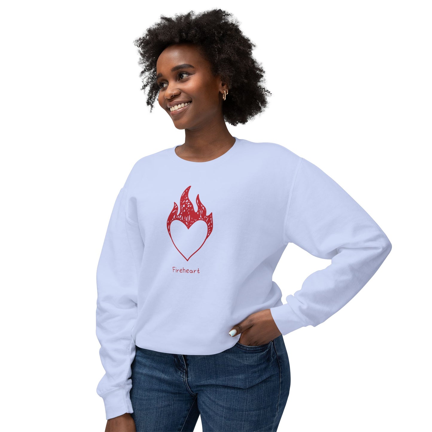 Fireheart Hand-drawn Comfort Colors Sweatshirt