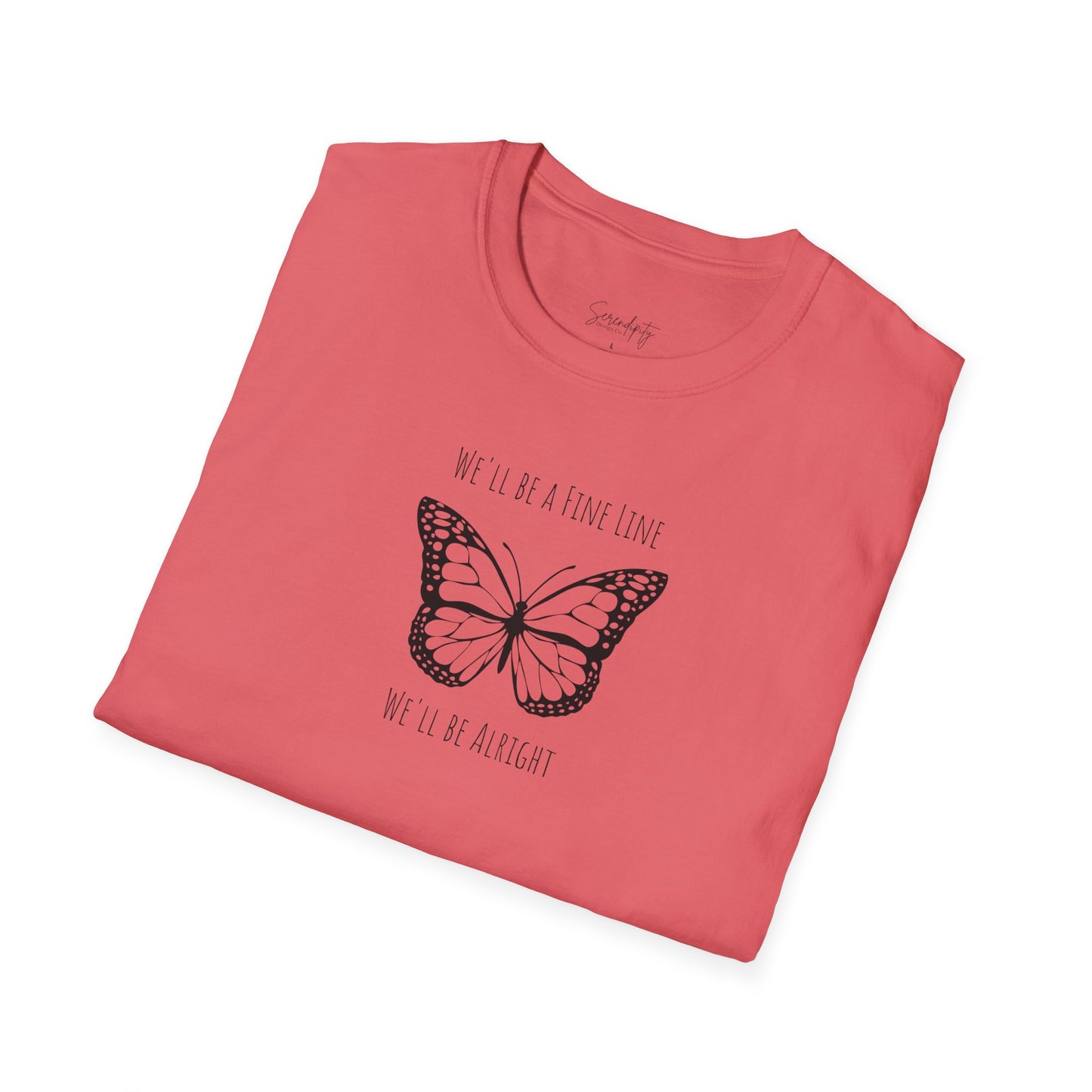 Fine Line Butterfly Soft Style Tee