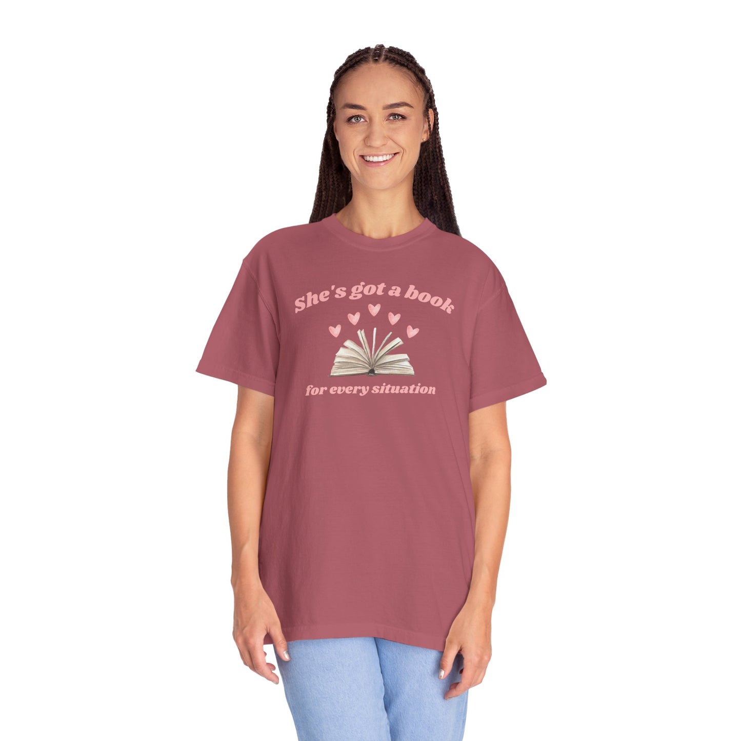 She's Got a Book for Every Situation Comfort Colors Tee
