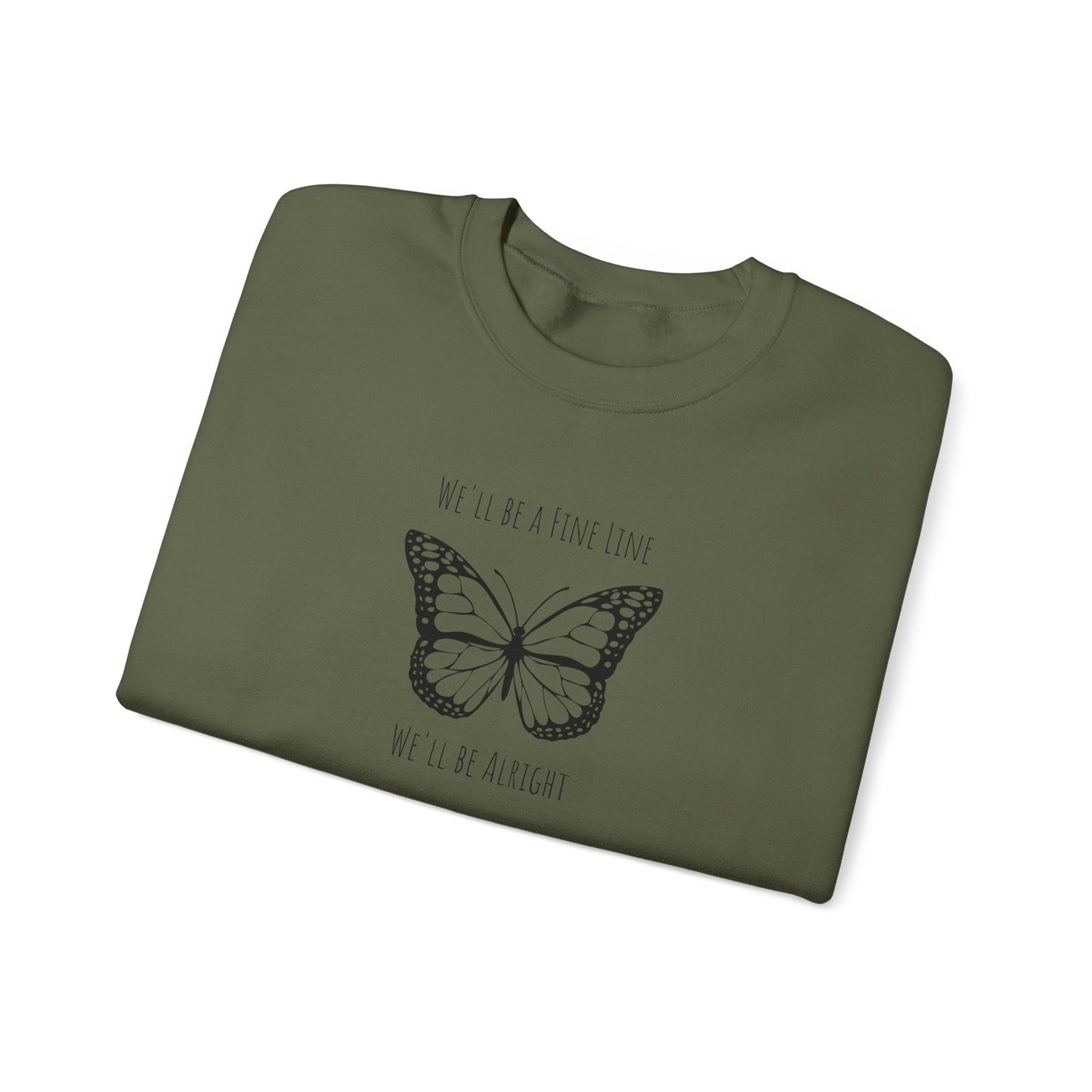 Fine Line Butterfly Crewneck Sweatshirt