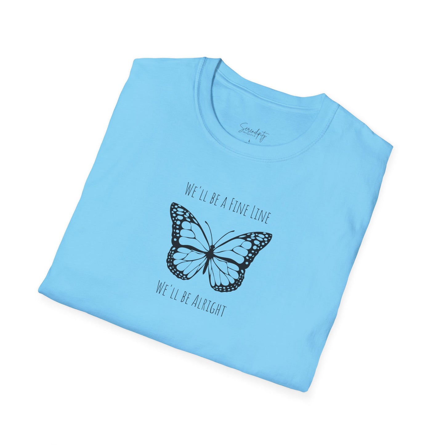 Fine Line Butterfly Soft Style Tee