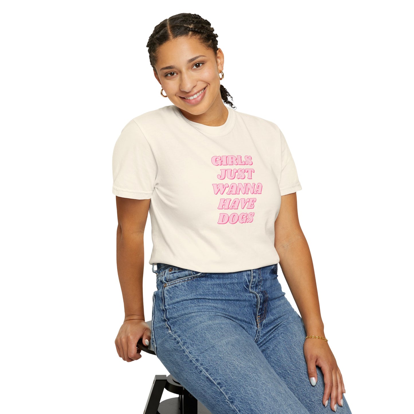 Girls Just Wanna Have Dogs Comfort Colors Tee