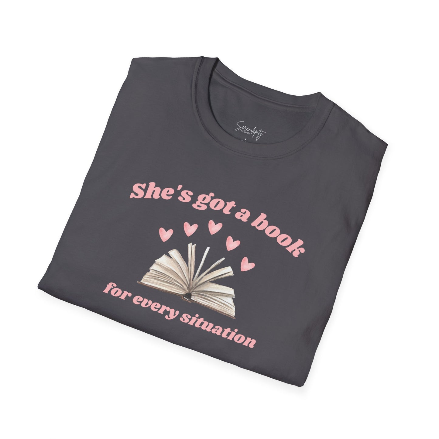 She's Got a Book For Every Situation Soft Style Tee