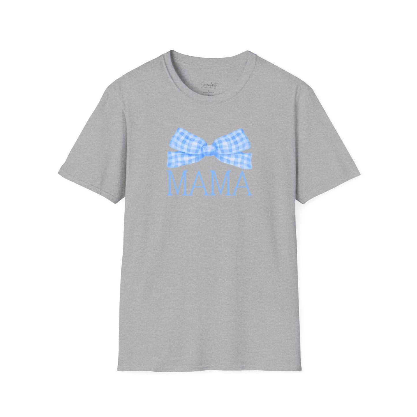 Blue Bow Mama Soft Style Tee