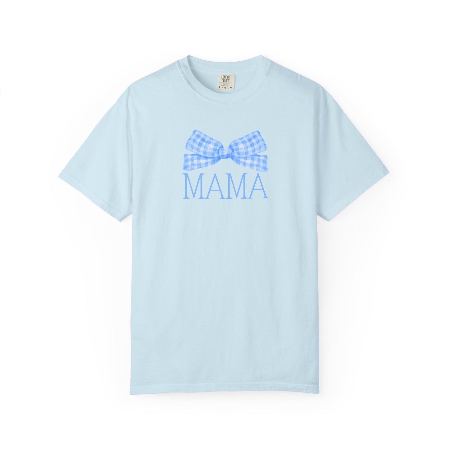 Mama Blue Bow Comfort Colors Tee