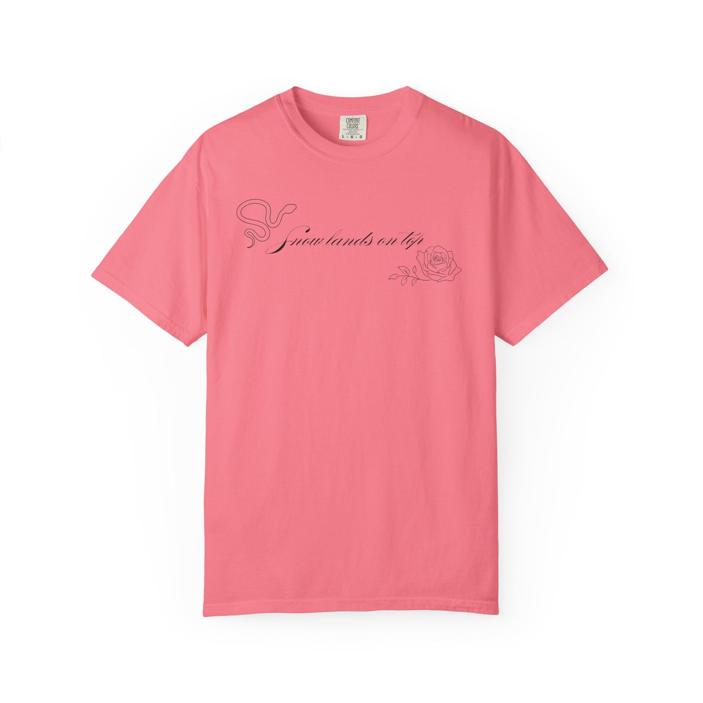 Snow Lands On Top Comfort Colors Tee