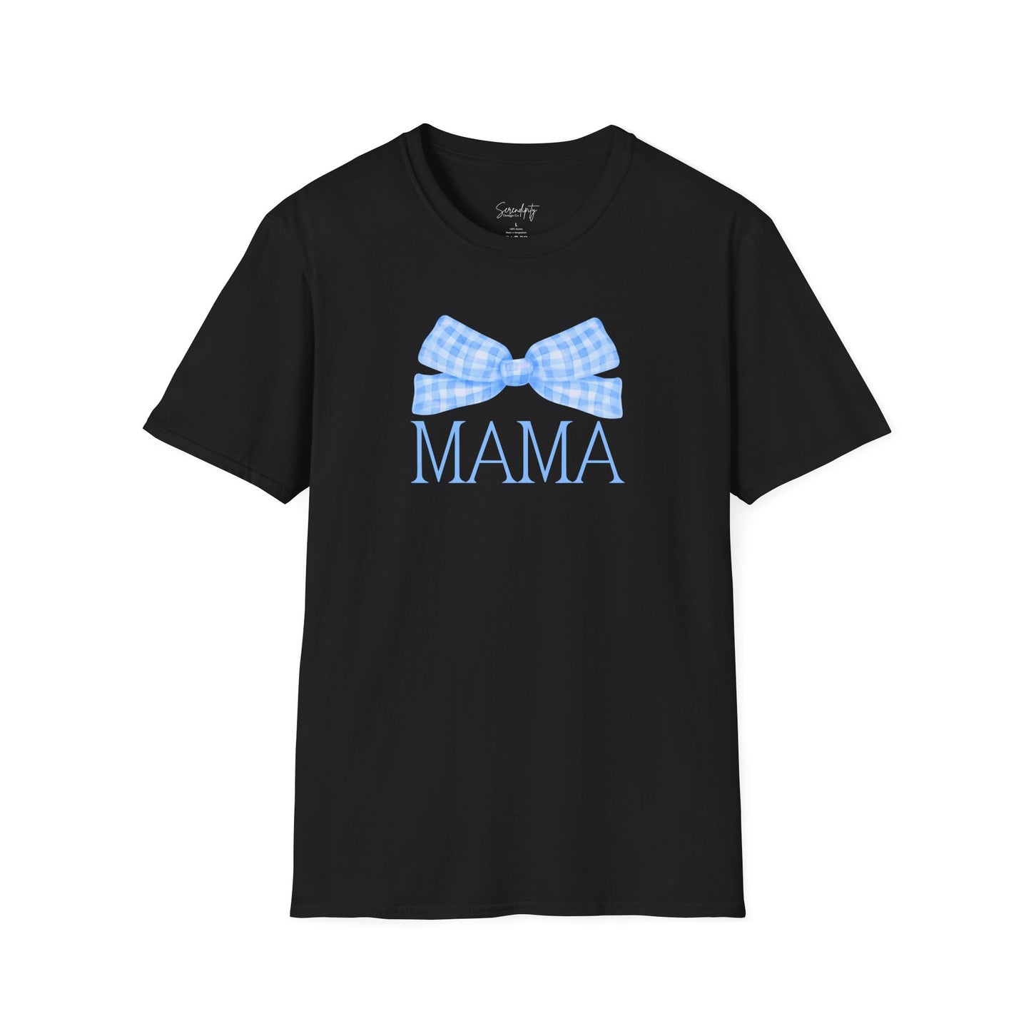 Blue Bow Mama Soft Style Tee