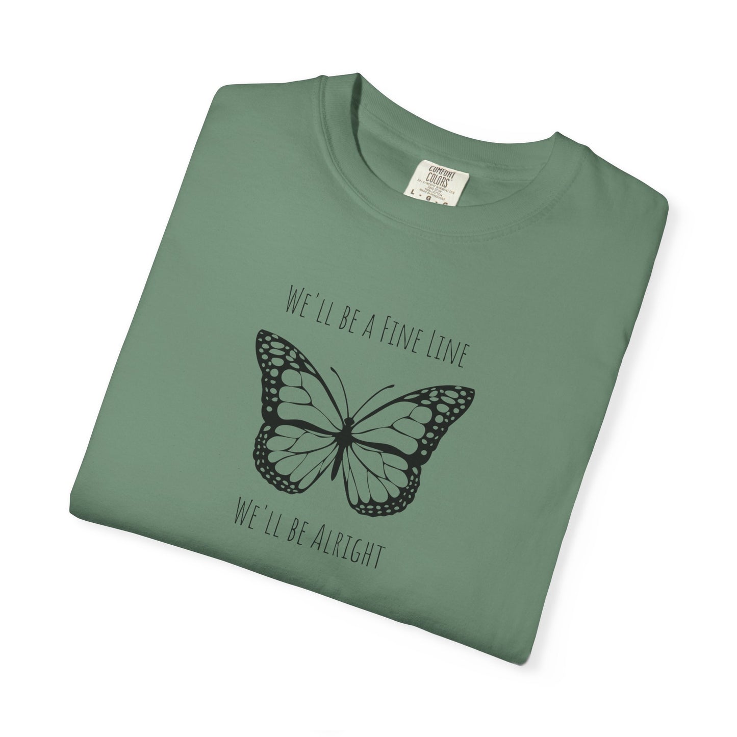 Fine Line Butterfly Comfort Colors Tee